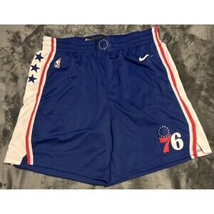 Size 46 2019 NIKE PHILADELPHIA 76ERS ICON EDITION SHORTS W/POCKETS CD0485 495
